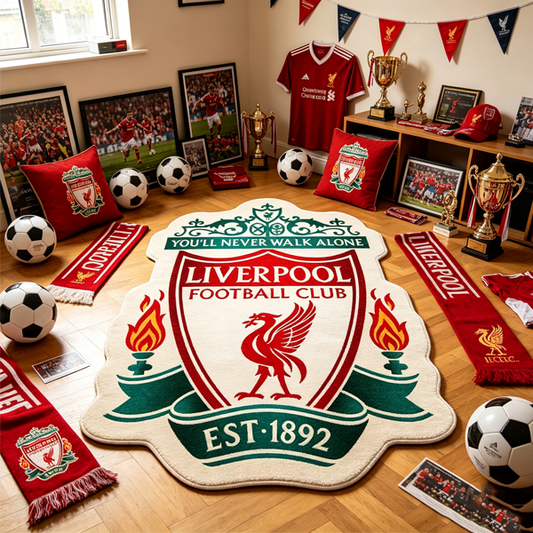Liverpool FC Liver Bird Logo Rug