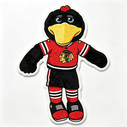 Chicago Blackhawks mascot Rug