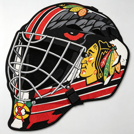 Chicago Blackhawks Goalie Helmet Rug