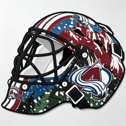 Colorado Avalanche Goalie Helmet Rug