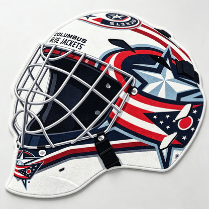 Columbus Blue Jackets Goalie Helmet Rug