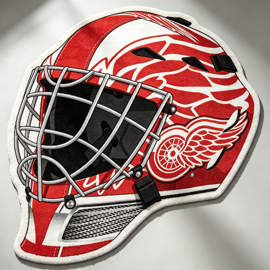 Detroit Red Wings Goalie Helmet Rug