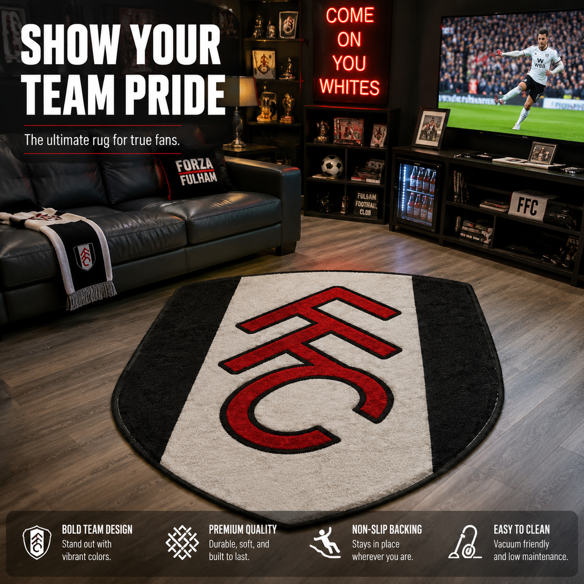 Fulham FC Logo Rug