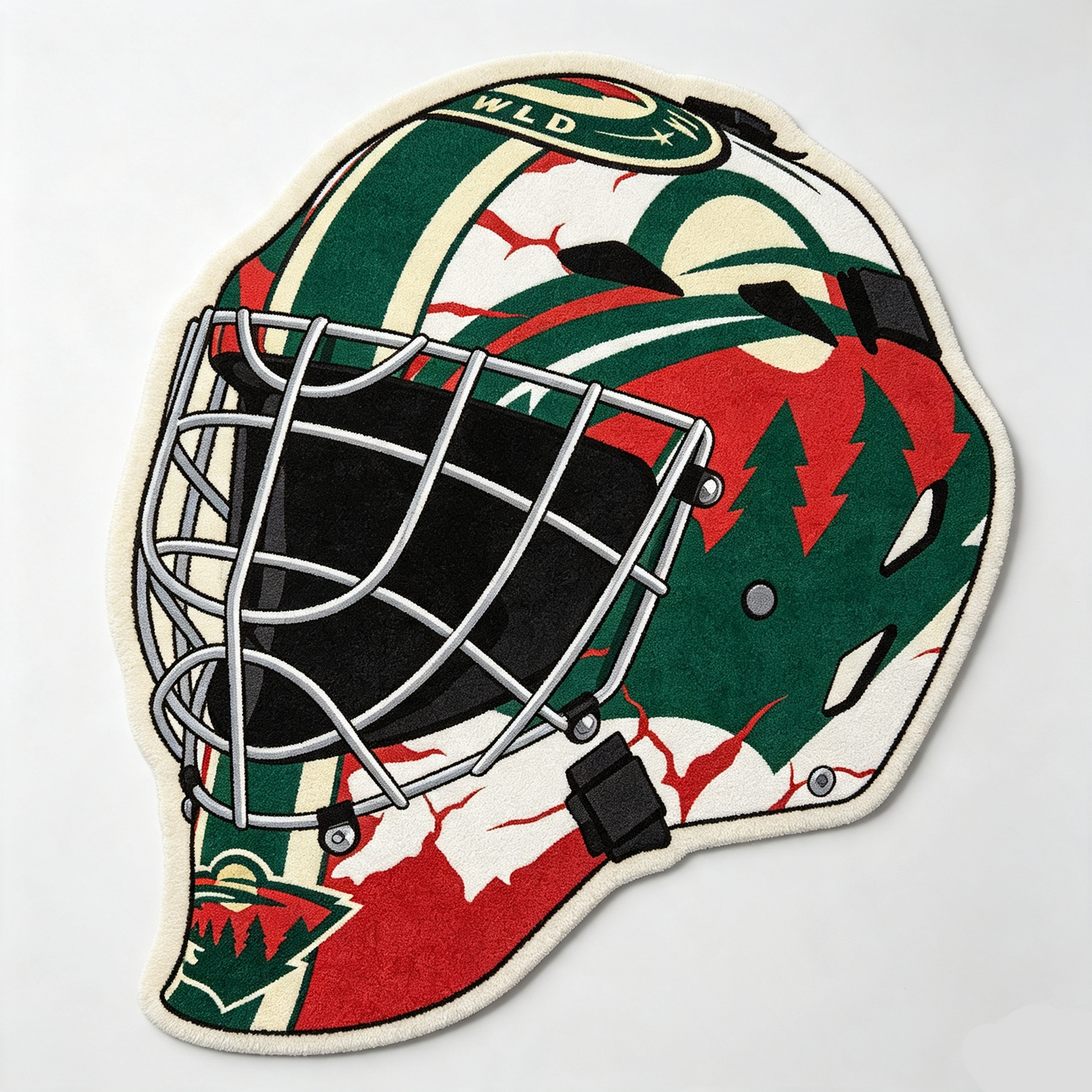 Minnesota Wild Goalie Helmet Rug
