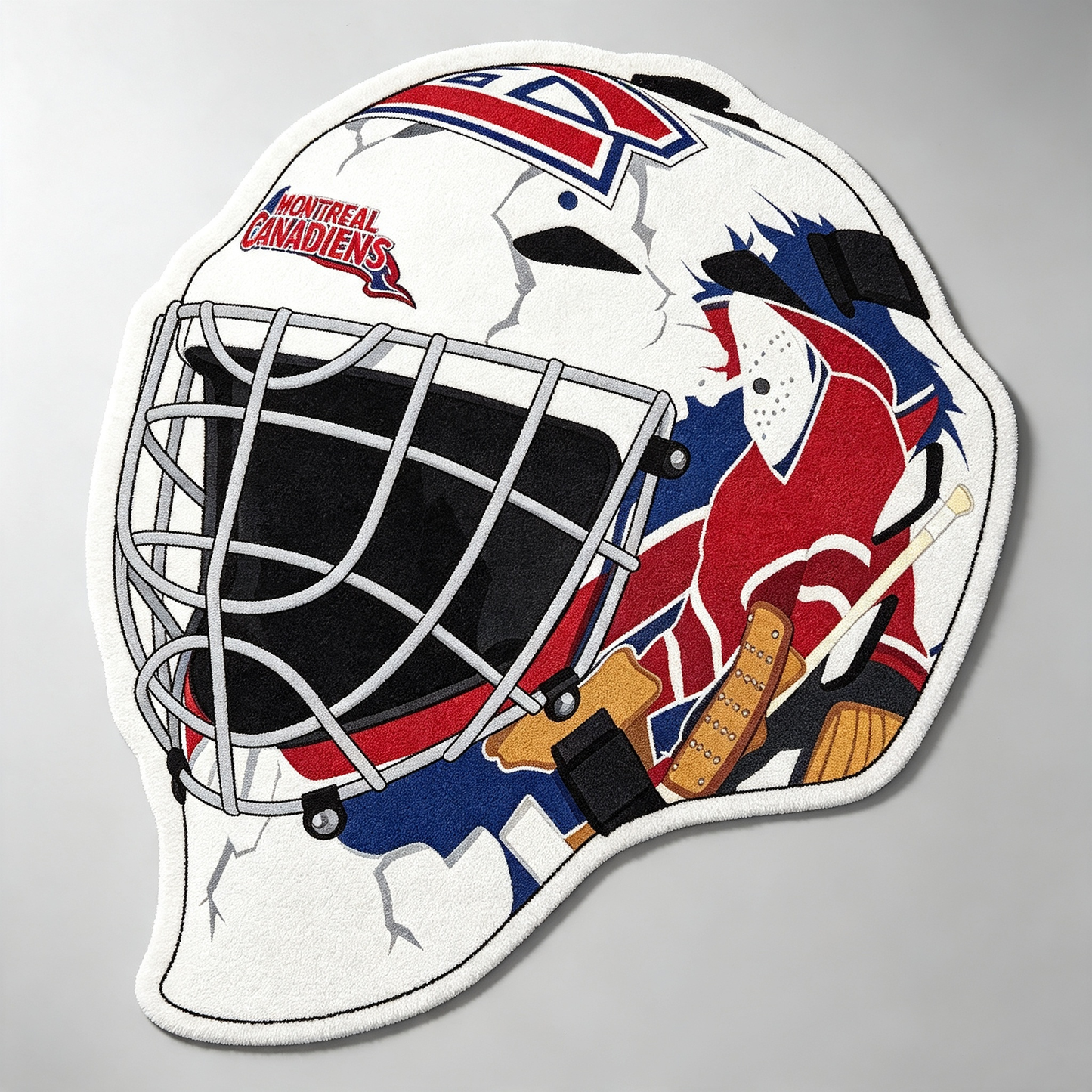 Montreal Canadiens Goalie Helmet Rug