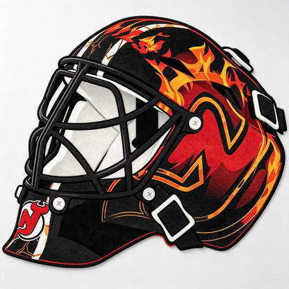 New Jersey Devils Goalie Helmet Rug