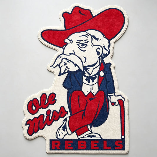 Rebels Logo Rug - Ole Miss