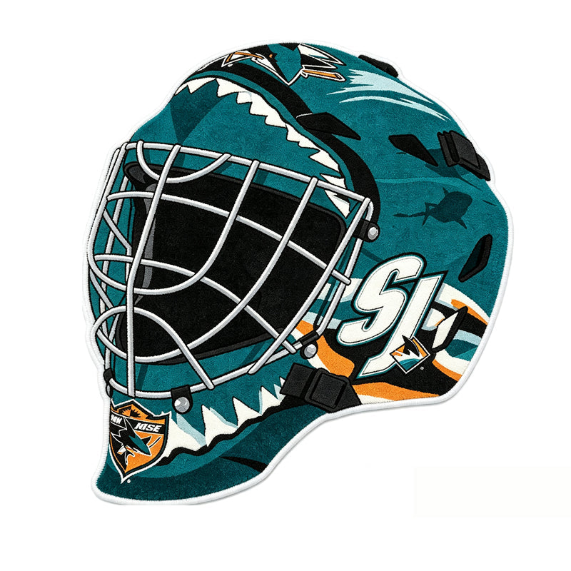 San Jose Sharks Goalie Helmet Rug