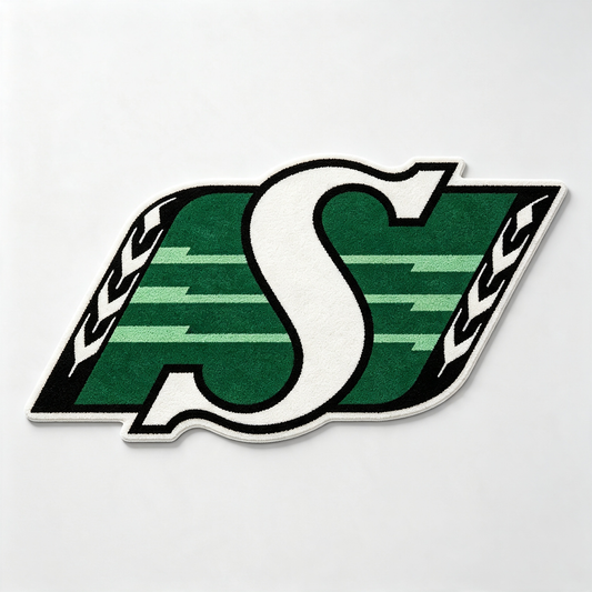 Saskatchewan Roughriders Logo Rug