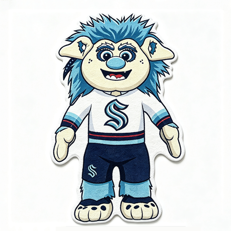 Seattle Kraken mascot Rug