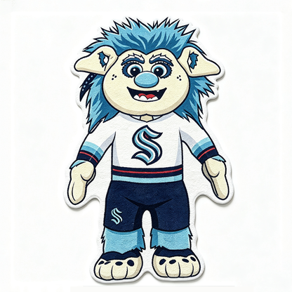 Seattle Kraken mascot Rug